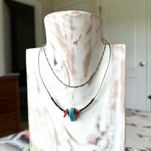 LOT of 2 Vintage Sterling Silver Choker Necklaces